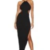 Willow Cut Out Maxi Dress Black 2 Willow Cut Out Maxi Dress Black -Fashion Clothing Store RUMR WD30 V1