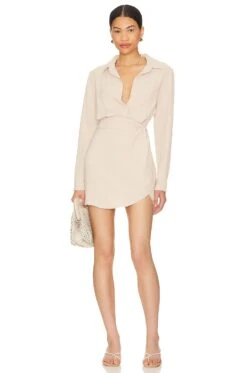 Anissa Shirt Dress Nude