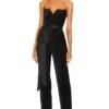 Sabine Cat Jumpsuit & Sash Belt Black 1 Sabine Cat Jumpsuit & Sash Belt Black -Fashion Clothing Store SALN WC13 V1
