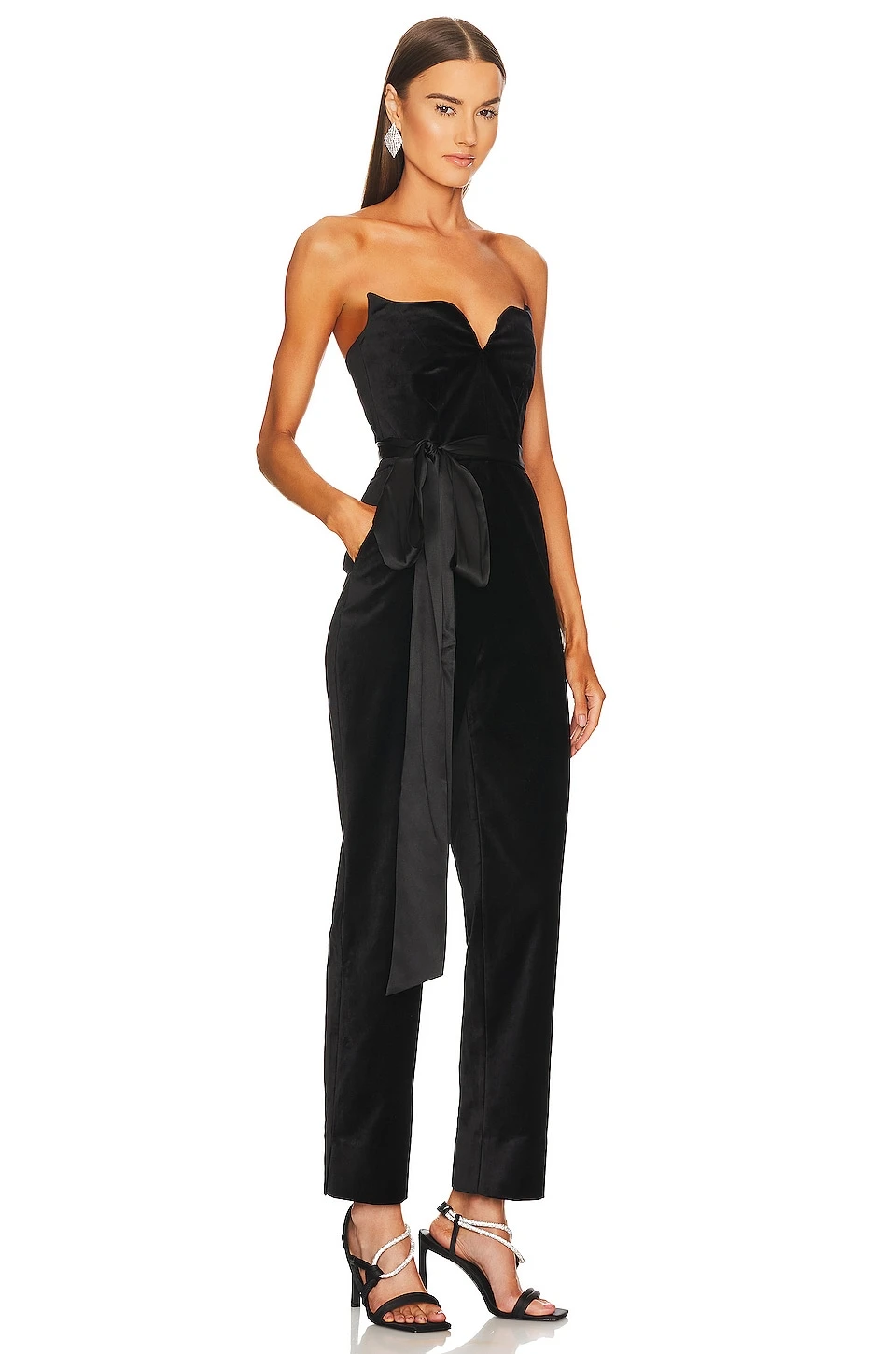 Sabine Cat Jumpsuit & Sash Belt Black 4 Sabine Cat Jumpsuit & Sash Belt Black - Image 2