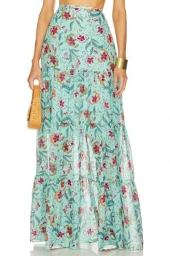 Isabel Long Skirt Delemare Teal