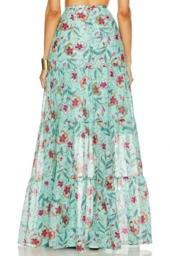 Isabel Long Skirt Delemare Teal -Fashion Clothing Store SALN WQ16 V3
