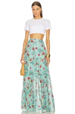 Isabel Long Skirt Delemare Teal -Fashion Clothing Store SALN WQ16 V4
