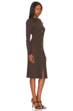 Sanctuary Bodycon Rib Midi Dress Java -Fashion Clothing Store SANC WD240 V2