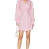 Sanctuary Slimmer Shirt Dress Pink & Buttercream Stripe 1 Sanctuary Slimmer Shirt Dress Pink & Buttercream Stripe -Fashion Clothing Store SANC WD251 V1