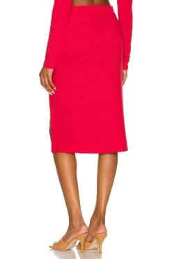 Sanctuary Higher Rib Pencil Skirt Ruby -Fashion Clothing Store SANC WQ48 V3