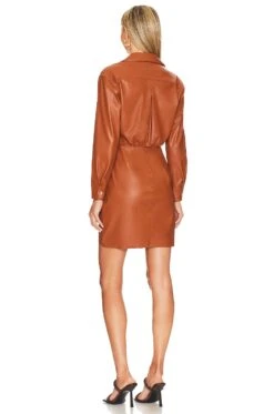 Romania Mini Dress Cognac -Fashion Clothing Store SAYR WD422 V3