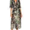 Lunetta Midi Dress Black Floral -Fashion Clothing Store SBNA WD106 V1