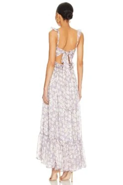 Astrid Dress Lilac Print -Fashion Clothing Store SBNA WD183 V3