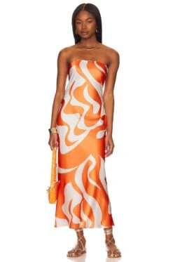 Angel Dress Orange Swirl