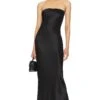 Angel Strapless Midi Dress Black