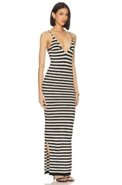 Phoebe Maxi Dress Black & White -Fashion Clothing Store SDYS WD145 V2