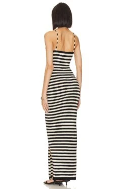 Phoebe Maxi Dress Black & White -Fashion Clothing Store SDYS WD145 V3