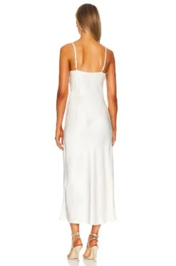 Boheme Slip Dress With Feathers White 12 Boheme Slip Dress With Feathers White -Fashion Clothing Store SEPE WD2 V5