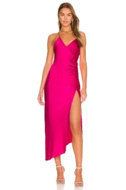 Emma Silk Dress Fuchsia Purple -Fashion Clothing Store SERR WD29 V1 1