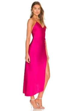 Emma Silk Dress Fuchsia Purple -Fashion Clothing Store SERR WD29 V2