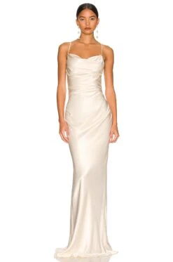 Shona Joy La Lune Lace Back Maxi Dress Cream -Fashion Clothing Store SHON WD364 V2