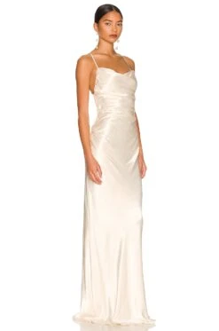 Shona Joy La Lune Lace Back Maxi Dress Cream -Fashion Clothing Store SHON WD364 V4