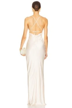Shona Joy La Lune Lace Back Maxi Dress Cream -Fashion Clothing Store SHON WD364 V5