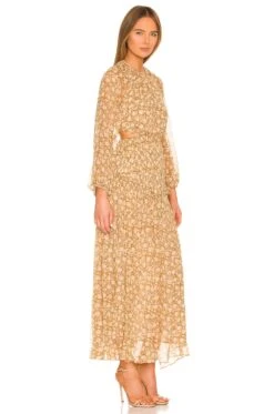 Shona Joy Julia Midi Dress Mustard & Multi 8 Shona Joy Julia Midi Dress Mustard & Multi -Fashion Clothing Store SHON WD396 V3