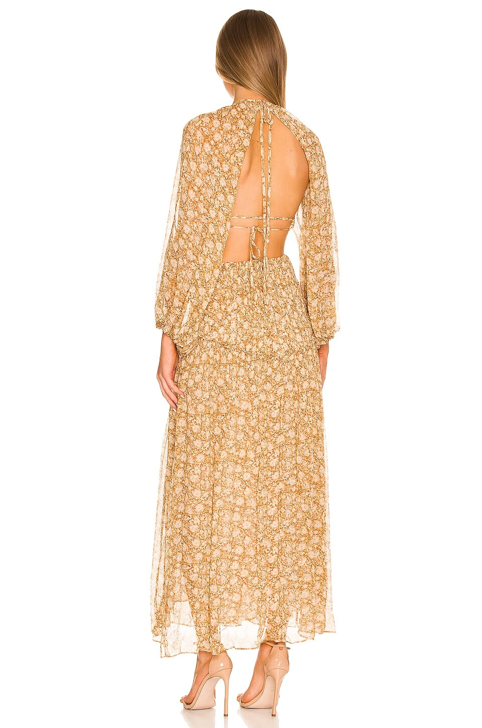 Shona Joy Julia Midi Dress Mustard & Multi 6 Shona Joy Julia Midi Dress Mustard & Multi - Image 4