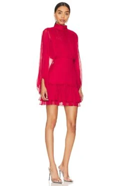 Shona Joy Leilani Long Sleeve Mini Dress Hibiscus -Fashion Clothing Store SHON WD464 V2