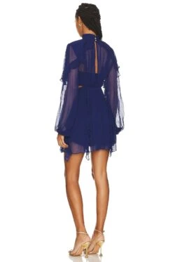 Shona Joy Isola Ruffle Mini Dress Tyrrhenian Blue -Fashion Clothing Store SHON WD515 V3