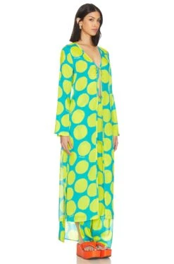 Simon Miller Valley Coverup Suburban Blue & Valley Green Dot Print -Fashion Clothing Store SIMO WS50 V2