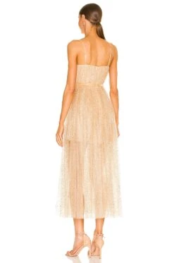 Selena Dress Gold -Fashion Clothing Store SLEE WD92 V3