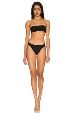 Solid & Striped The Annabelle Reversible Bikini Bottom Marshmallow & Blackout -Fashion Clothing Store SLST WX645 V5