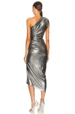 Single Shoulder Asymmetrical Dress Pewter 9 Single Shoulder Asymmetrical Dress Pewter -Fashion Clothing Store SMYT WD8 V4