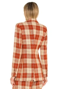 Patch Pocket Birkin Blazer Rust Spring Tweed -Fashion Clothing Store SMYT WO264 V4