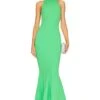 Lula Midi Dress Bright Green -Fashion Clothing Store SOLA WD218 V1
