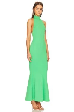 Lula Midi Dress Bright Green -Fashion Clothing Store SOLA WD218 V2