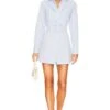 Dixie Wrap Shirt Dress Blue -Fashion Clothing Store SOVR WD10 V1