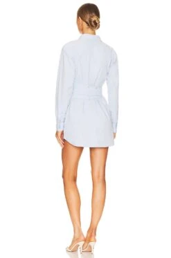 Dixie Wrap Shirt Dress Blue 7 Dixie Wrap Shirt Dress Blue -Fashion Clothing Store SOVR WD10 V3