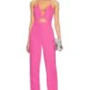 Sarah Halter Jumpsuit Pink 1 Sarah Halter Jumpsuit Pink -Fashion Clothing Store SPDW WC195 V1