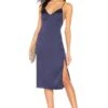 Frida Side Slit Dress Navy