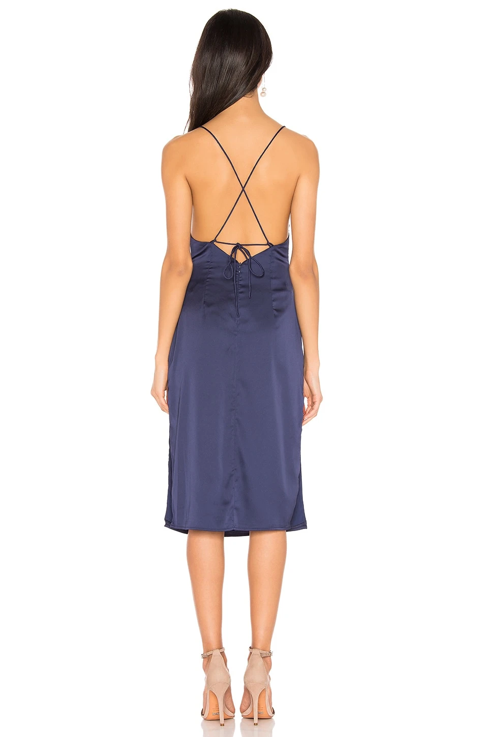 Frida Side Slit Dress Navy 5 Frida Side Slit Dress Navy - Image 3