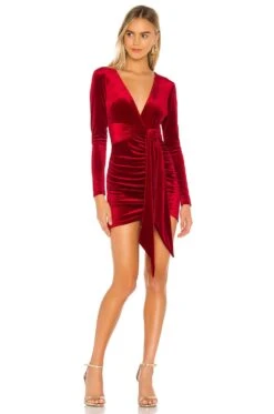 Jaylin Ruched Mini Dress Red -Fashion Clothing Store SPDW WD1225 V1 1