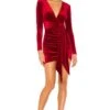 Jaylin Ruched Mini Dress Red 1 Jaylin Ruched Mini Dress Red -Fashion Clothing Store SPDW WD1225 V1