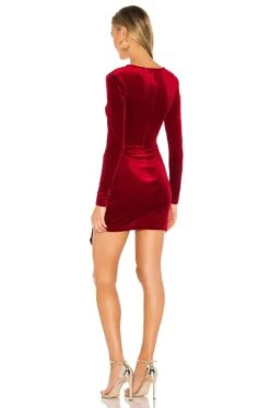 Jaylin Ruched Mini Dress Red -Fashion Clothing Store SPDW WD1225 V3