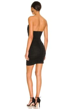 Sonya Bustier Mesh Dress Black -Fashion Clothing Store SPDW WD1785 V3