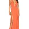 Arina Maxi Dress Bright Orange -Fashion Clothing Store SPDW WD1813 V1 1