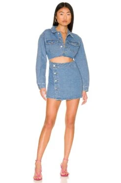 Mika Button Front Dress Mid Wash Blue 11 Mika Button Front Dress Mid Wash Blue -Fashion Clothing Store SPDW WD1820 V1 1