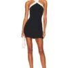 Brielle Cross Front Dress Black & White 2 Brielle Cross Front Dress Black & White -Fashion Clothing Store SPDW WD2012 V1