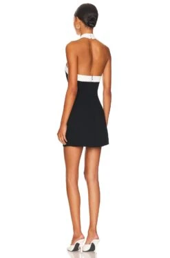 Brielle Cross Front Dress Black & White -Fashion Clothing Store SPDW WD2012 V3