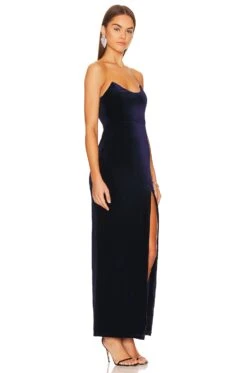 Ryleigh Strapless Maxi Dress Midnight Blue -Fashion Clothing Store SPDW WD2102 V2