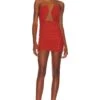 Thea Ruched Mini Dress Burnt Orange 1 Thea Ruched Mini Dress Burnt Orange -Fashion Clothing Store SPDW WD2104 V1