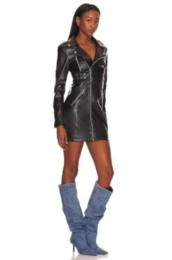 Alyssa Biker Dress Black -Fashion Clothing Store SPDW WD2106 V3